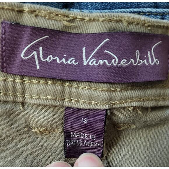 Gloria Vanderbilt Jeans Women's Size 18 Waist 38" Tan Amanda Tapered Leg - Picture 5 of 9
